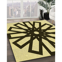 Patterned Milk Chocolate Brown Rug, pat2661yw