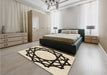 Patterned Vanilla Gold Rug in a Bedroom, pat2662brn