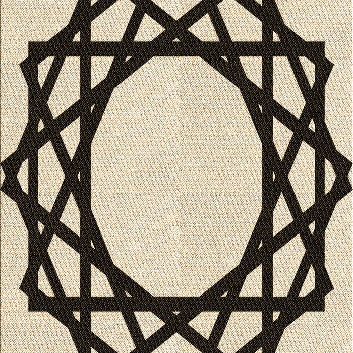 Patterned Vanilla Gold Rug, pat2662brn