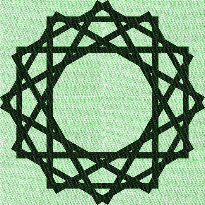 Round Machine Washable Transitional Medium Forest Green Rug, wshpat2662grn