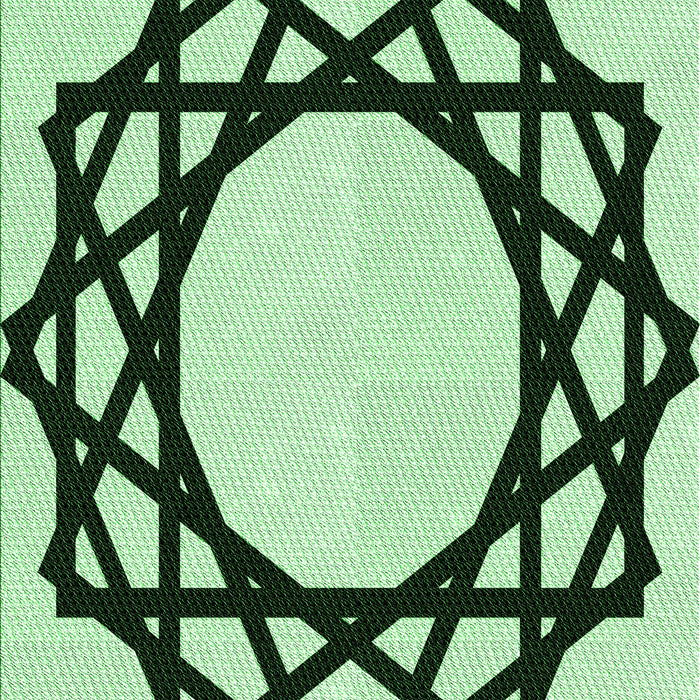 Machine Washable Transitional Medium Forest Green Rug, wshpat2662grn