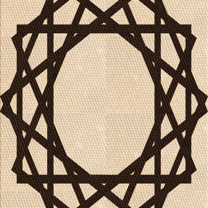 Patterned Deep Peach Orange Rug, pat2662org