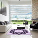 Machine Washable Transitional Purple Rug in a Kitchen, wshpat2662pur