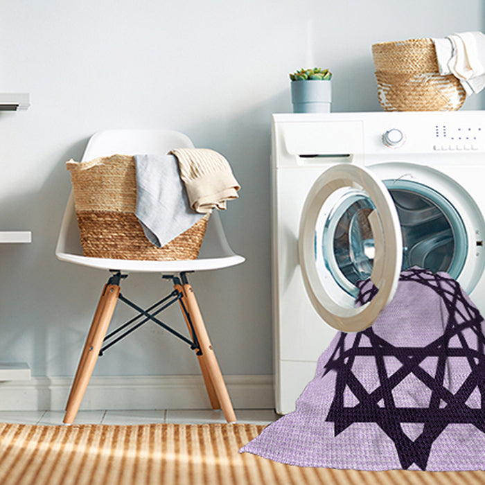 Machine Washable Transitional Purple Rug in a Washing Machine, wshpat2662pur