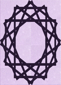 Machine Washable Transitional Purple Rug, wshpat2662pur