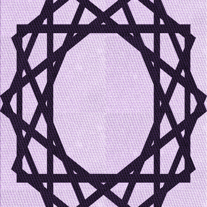 Machine Washable Transitional Purple Rug, wshpat2662pur