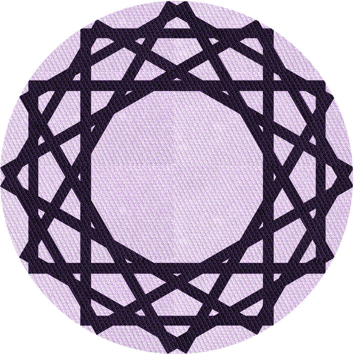 Square Patterned Purple Rug, pat2662pur