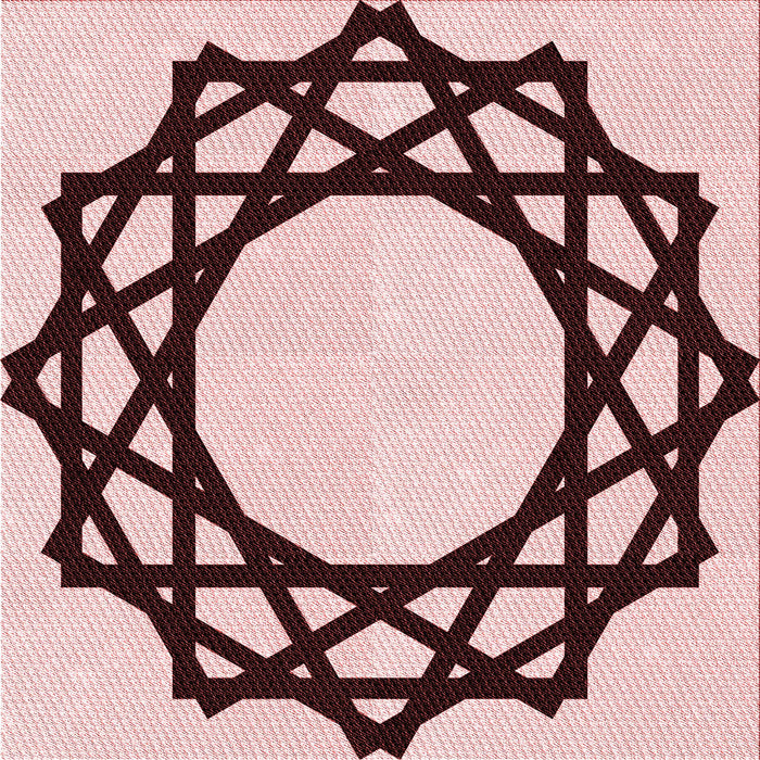 Round Patterned Brown Red Rug, pat2662rd