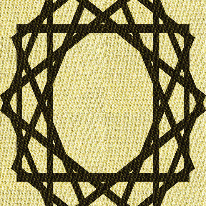 Patterned Mustard Yellow Rug, pat2662yw