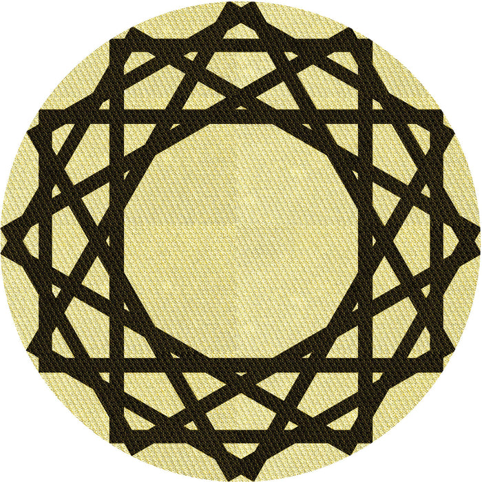 Square Patterned Mustard Yellow Rug, pat2662yw