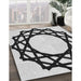 Patterned Light Black Novelty Rug in Family Room, pat2662