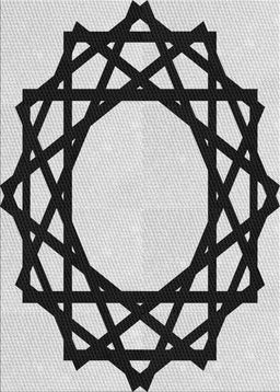 Patterned Light Black Novelty Rug, pat2662