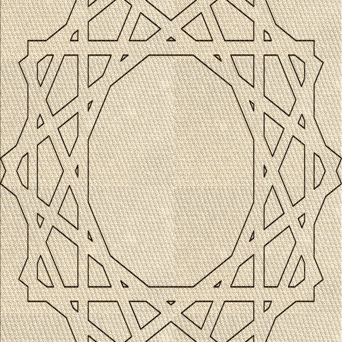 Patterned Moccasin Beige Rug, pat2663brn