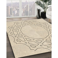 Patterned Moccasin Beige Rug, pat2663brn