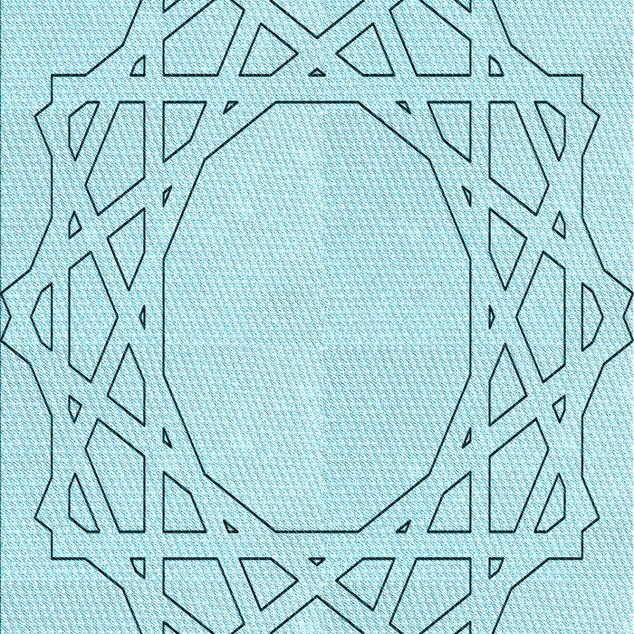 Patterned Electric Blue Rug, pat2663lblu