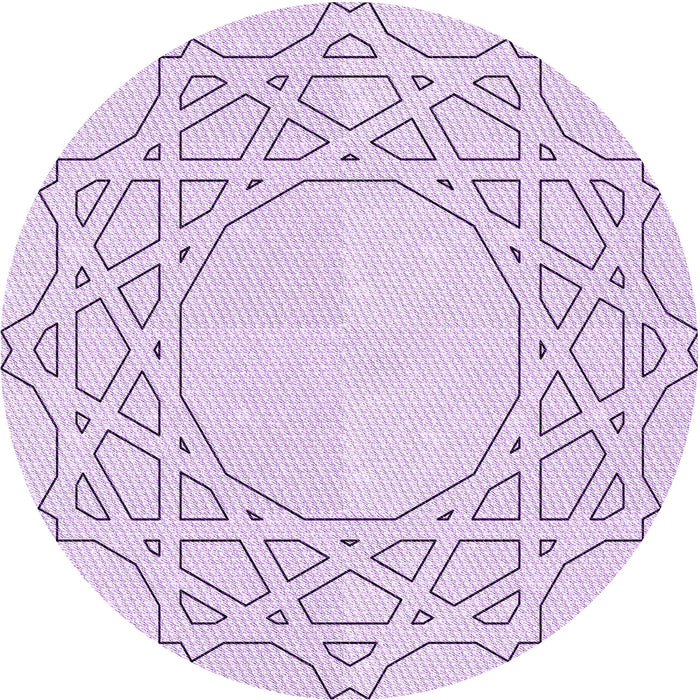 Square Machine Washable Transitional Bright Lilac Purple Rug in a Living Room, wshpat2663pur