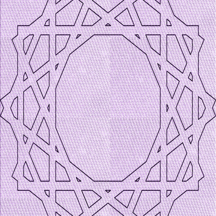 Patterned Bright Lilac Purple Rug, pat2663pur