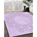 Machine Washable Transitional Bright Lilac Purple Rug in a Family Room, wshpat2663pur