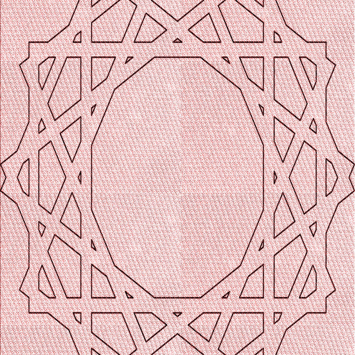 Patterned Light Coral Pink Rug, pat2663rd