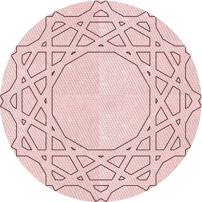 Square Patterned Light Coral Pink Rug, pat2663rd