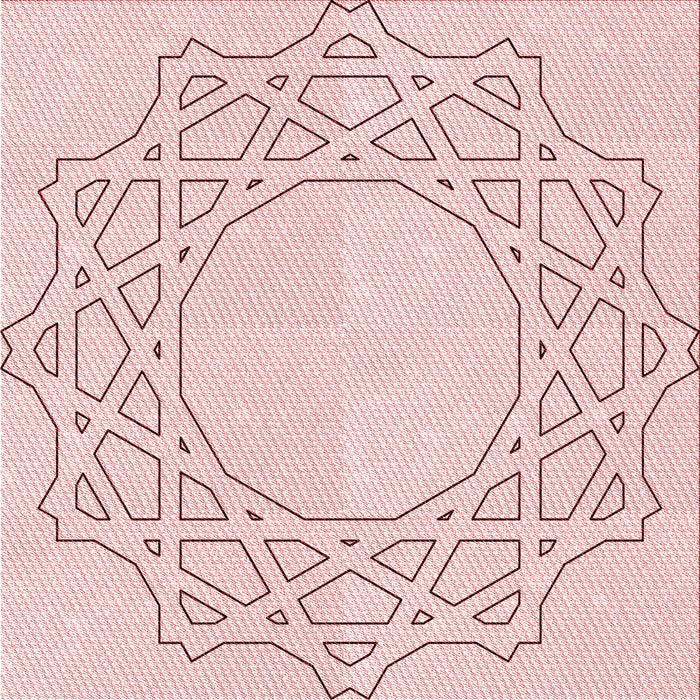 Round Patterned Light Coral Pink Rug, pat2663rd