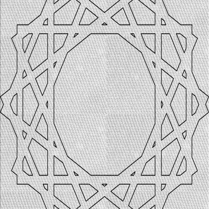 Patterned Gunmetal Gray Novelty Rug, pat2663