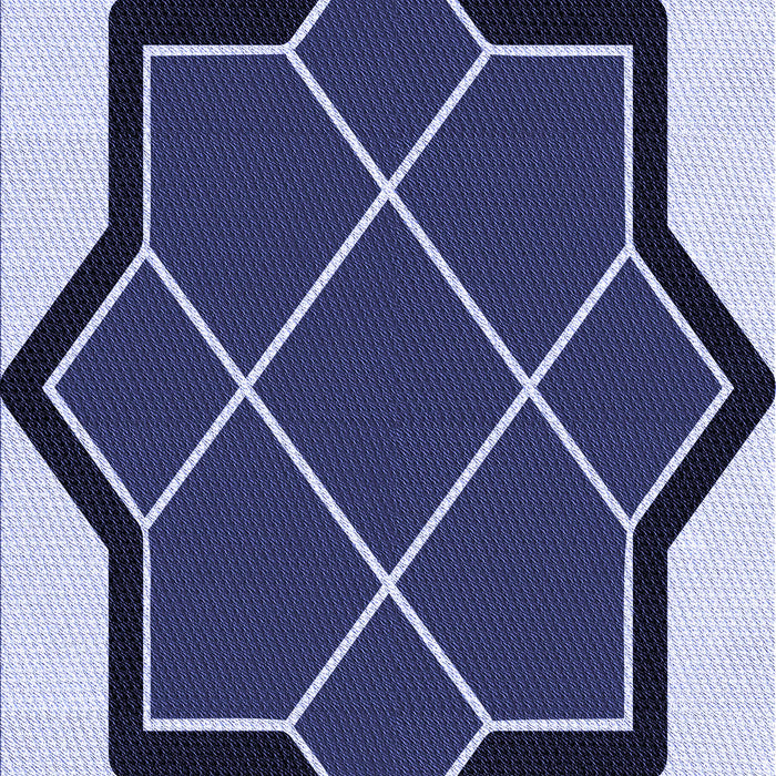 Patterned Blue Rug, pat2664blu