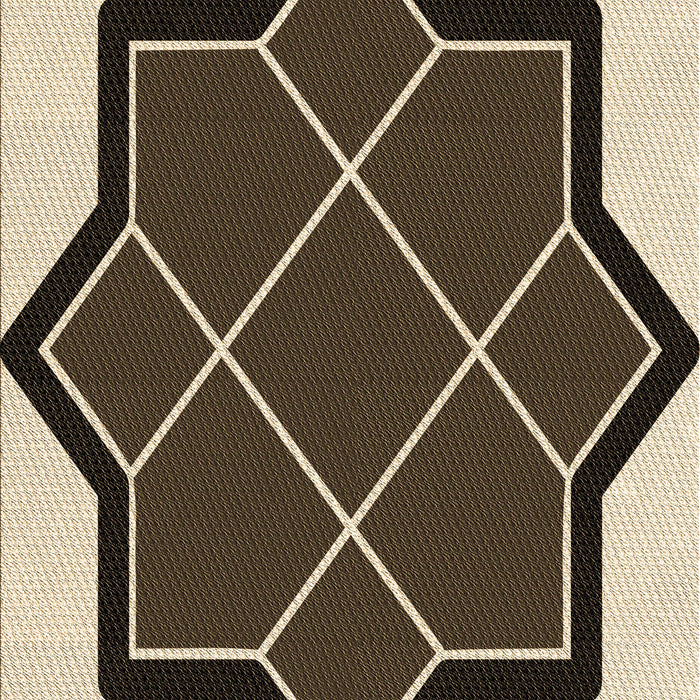 Patterned Bakers Brown Rug, pat2664brn