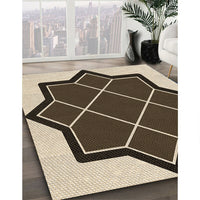 Patterned Bakers Brown Rug, pat2664brn