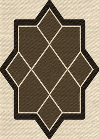 Machine Washable Transitional Bakers Brown Rug, wshpat2664brn