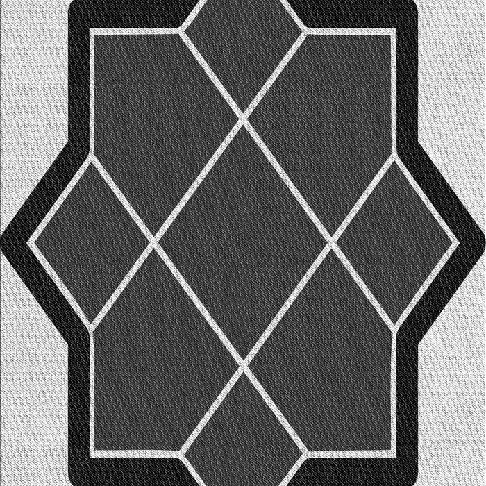 Patterned Platinum Silver Gray Rug, pat2664gry