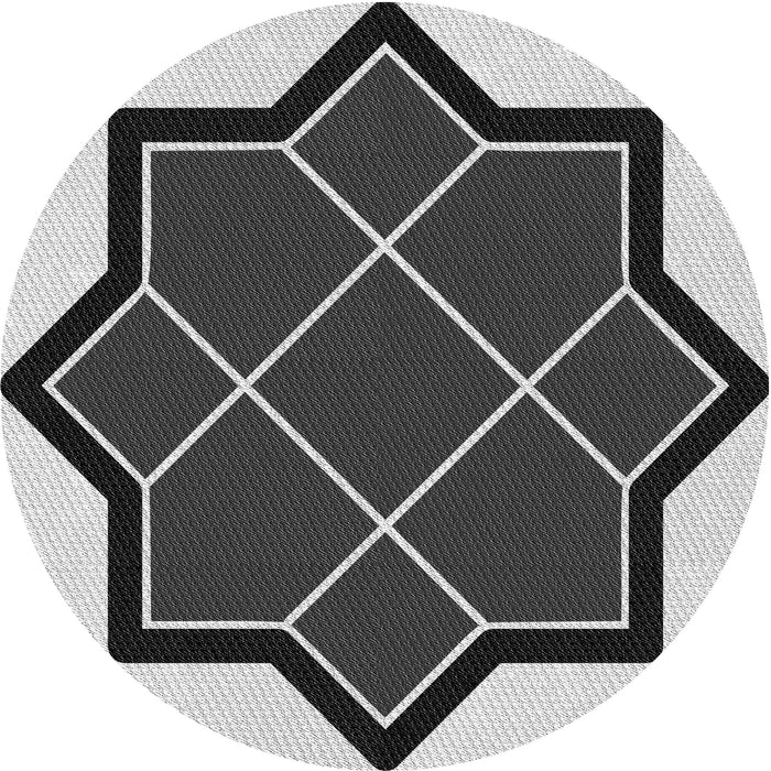 Square Machine Washable Transitional Platinum Silver Gray Rug in a Living Room, wshpat2664gry