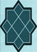 Machine Washable Transitional Medium Teal Green Rug, wshpat2664lblu