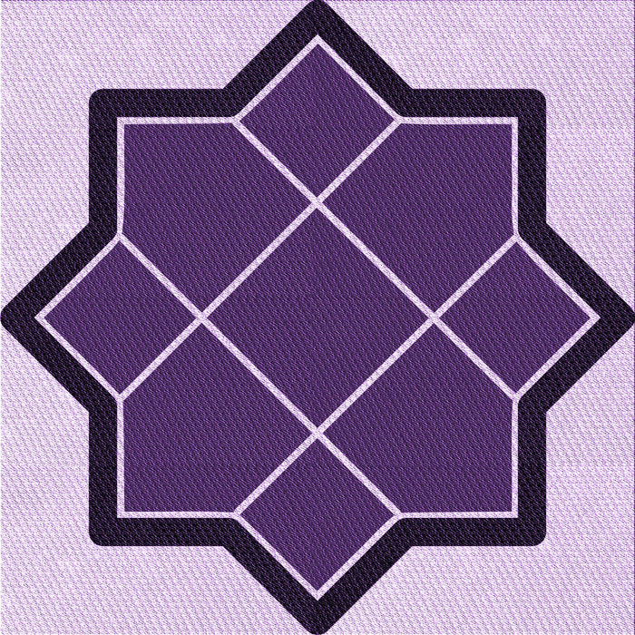 Round Patterned Purple Rug, pat2664pur