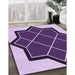 Patterned Purple Rug in Family Room, pat2664pur