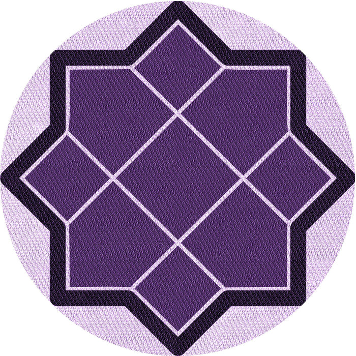 Square Patterned Purple Rug, pat2664pur