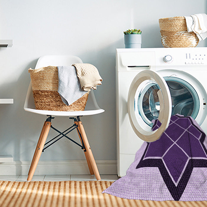 Machine Washable Transitional Purple Rug in a Washing Machine, wshpat2664pur