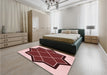 Patterned Pastel Pink Rug in a Bedroom, pat2664rd