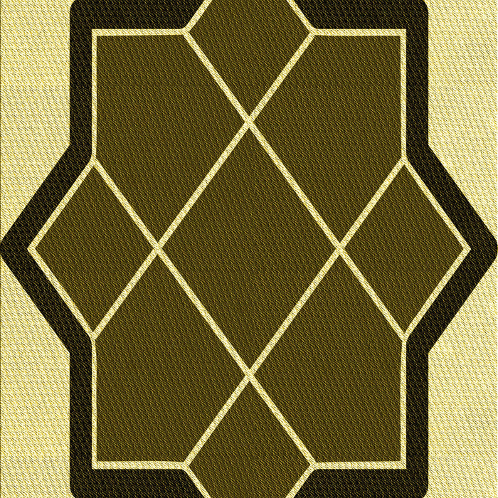 Machine Washable Transitional Bakers Brown Rug, wshpat2664yw