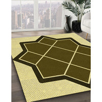 Patterned Bakers Brown Rug, pat2664yw