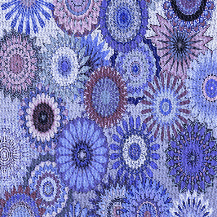 Machine Washable Transitional Denim Blue Rug, wshpat2665blu