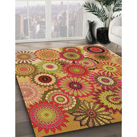 Patterned Yellow Rug, pat2665org