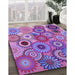 Machine Washable Transitional Dark Orchid Purple Rug in a Family Room, wshpat2665pur