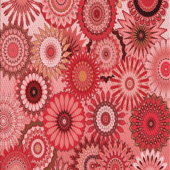 Patterned Red Rug, pat2665rd