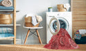 Machine Washable Transitional Red Rug in a Washing Machine, wshpat2665rd