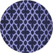 Square Patterned Medium Slate Blue Rug, pat2666blu