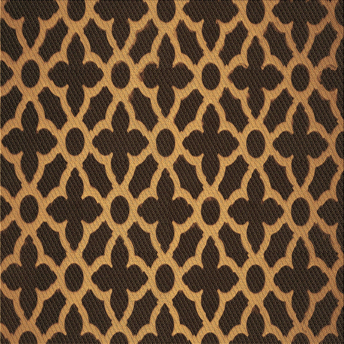 Round Machine Washable Transitional Black Brown Rug, wshpat2666brn