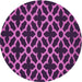 Square Patterned Dark Purple Rug, pat2666pur