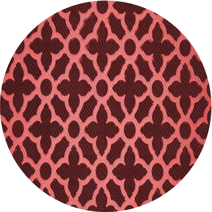 Square Patterned Red Rug, pat2666rd