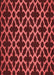 Machine Washable Transitional Red Rug, wshpat2666rd